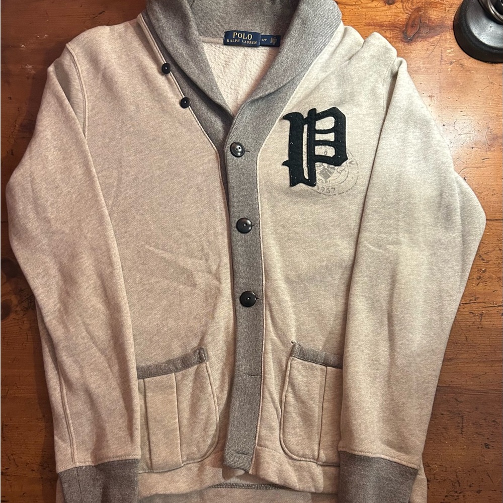 Ralph Lauren Gray Shawl Collar Cardigan